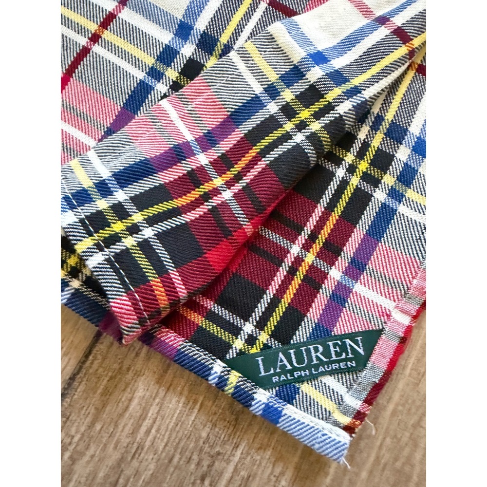Lauren Ralph Lauren Gretchen Tartan Plaid Cloth Napkins Set of 4
